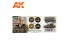 Ak interactive peinture acrylique 3G Set AK11680 COULEURS DE L'ARMÉE BRITANNIQUE EUROPE DU NORD-OUEST 1941-44 4 x 17ml