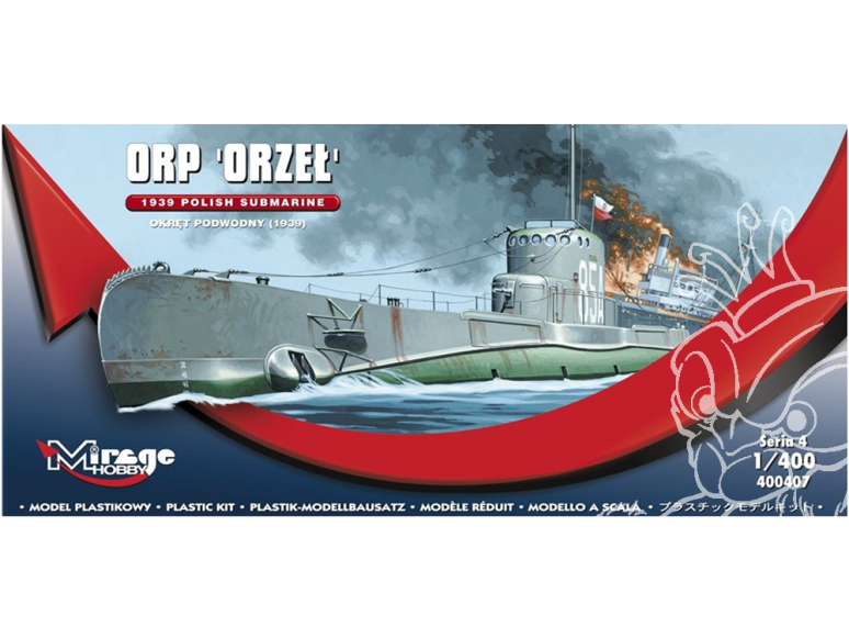 Mirage maquette Sous-marins 400407 ORP Orzeł Polsk 1/400