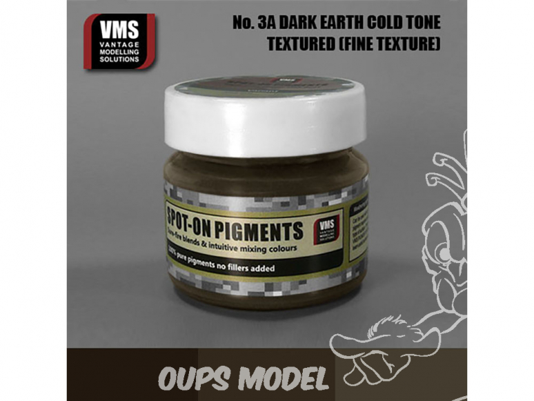 VMS Spot-On Pigments No3aFT Terre foncée Européenne Tchernozem ton froid Fine tex 45ml