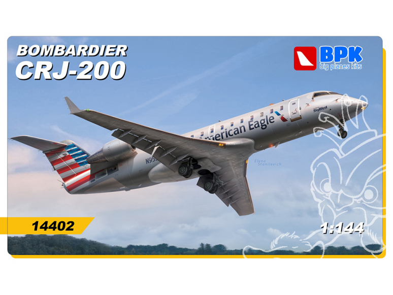 BPK maquette avion 14402 Bombardier CRJ-200 1/144