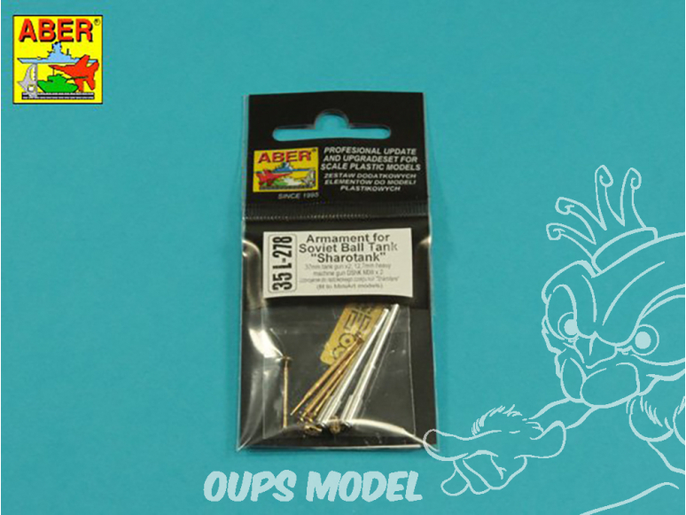Aber 35L278 Armement pour le char soviétique «Sharotank» 2 x 37 mm, 2 mitrailleuses de 12,7 mm DShK M36 1/35
