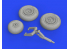Eduard kit d'amelioration avion brassin 648622 Roues MiG-15 Bronco / Hobby 2000 1/48