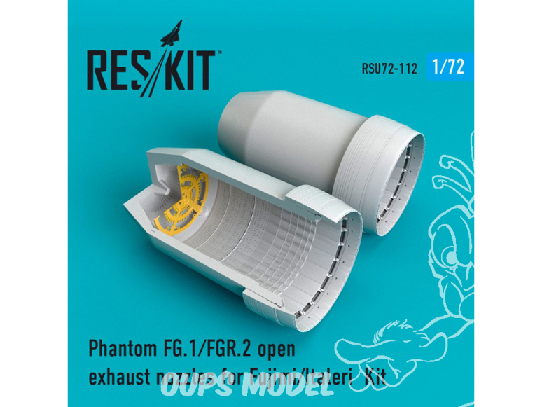 ResKit kit d'amelioration Avion RSU72-0112 Tuyère ouvertes Phantom FG.1 / FGR.2 pour set Fujimi / Italeri 1/72