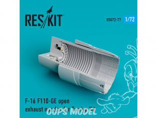 ResKit kit d'amelioration Avion RSU72-0077 Tuyère ouverte F-16 F110-GE pour kit Tamiya 1/72