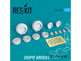 ResKit kit d'amelioration Avion RS72-0257 Ensemble de Roues en résine Su-33 pour Zvezda, Hasegawa, Trumpeter 1/72
