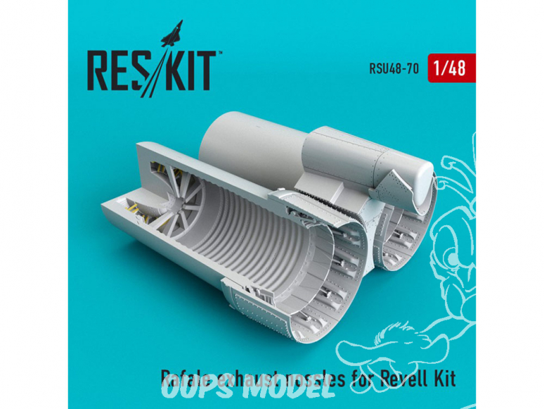 ResKit kit d'amelioration Avion RSU48-0070 Tuyère Rafale pour Kit Revel 1/48