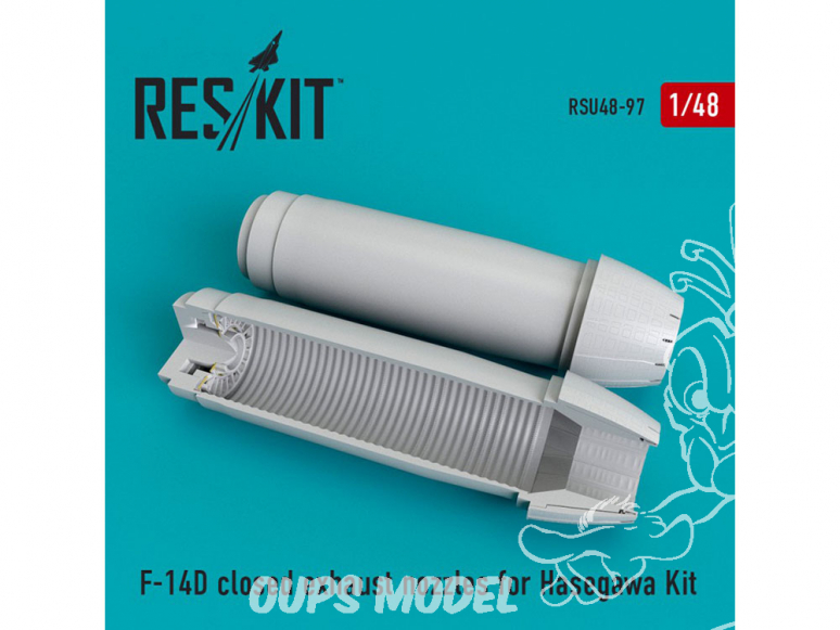 ResKit kit d'amelioration Avion RSU48-0097 Tuyère fermée F-14 (D) pour kit Hasegawa 1/48