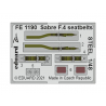 EDUARD photodecoupe avion FE1190 Harnais m&eacute;tal Sabre F.4 Airfix 1/48