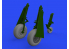 Eduard kit d'amelioration avion brassin 648647 Roues P-51D Block tread 2 Eduard 1/48