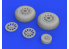 Eduard kit d'amelioration avion brassin 648647 Roues P-51D Block tread 2 Eduard 1/48