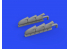 Eduard kit d'amelioration avion brassin 648668 Echappement fishtail three-stacks Spitfire Mk.V Eduard 1/48