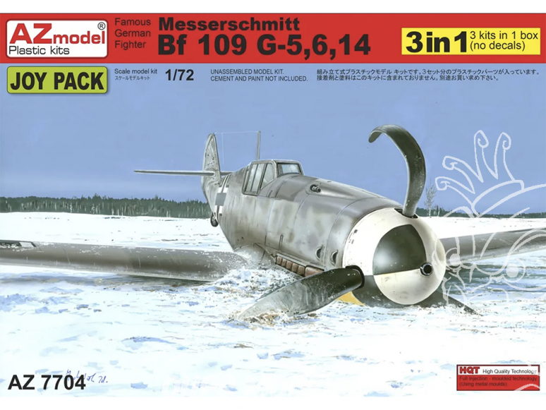 AZ Model Kit avion AZ7704 Bf 109G-5,G-6,G-14 3 avions dans la boite sans decalques 1/72