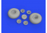 Eduard kit d'amelioration avion brassin 648644 Roues oval tread B-17 Hk Models 1/48