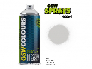 Green Stuff 505900 Apprêts bombe Gris Mat 400ml