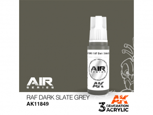 Ak interactive peinture acrylique 3G AK11849 RAF Dark slate grey - Gris ardoise foncé 17ml AIR