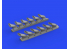 Eduard kit d'amelioration avion brassin 648669 Pipes d'échappement 6 Fishtail Spitfire Mk.V Eduard 1/48
