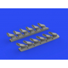 Eduard kit d'amelioration avion brassin 648669 Pipes d'&eacute;chappement 6 Fishtail Spitfire Mk.V Eduard 1/48