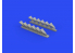 Eduard kit d'amelioration avion brassin 648669 Pipes d'échappement 6 Fishtail Spitfire Mk.V Eduard 1/48