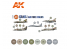 Ak interactive peinture acrylique 3G Set AK11752 Couleurs de l'armée de l'air israélienne