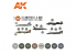 Ak interactive peinture acrylique 3G Set AK11747 Couleurs des avions de l'US Air Force et de l'ANG