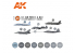 Ak interactive peinture acrylique 3G Set AK11746 Couleurs des avions modernes de l'US Air Force et de l'ANG