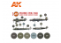 Ak interactive peinture acrylique 3G Set AK11714 Guerre civile espagnole Couleurs de l'avion Condor de la Légion