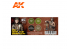 Ak interactive peinture acrylique 3G Set AK11692 COULEURS DE L'UNIFORME DES PILOTES SOVIÉTIQUES WWII