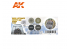 Ak interactive peinture acrylique 3G Set AK11722 Couleurs du cockpit et d'intérieur de la Luftwaffe WWII
