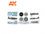 Ak interactive peinture acrylique 3G Set AK11739 Couleurs de l'armée de l'air finlandaise de la Seconde Guerre mondiale