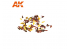 Ak interactive peinture acrylique AK8147 ENSEMBLE DE FEUILLES À PERFORER