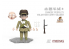 Meng maquette moe-005 Caricature Troisième élément de la série soldat de l'armée volontaire du peuple chinois sans collage