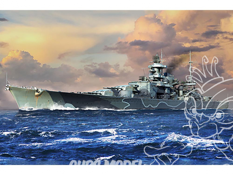 TRUMPETER maquette bateau 06737 Cuirassé allemand Scharnhorst 1/700