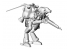 Hasegawa maquette 64123 Intercepteur sans pilote de type humanoïde pour l'espace Grosurfund "Schwarzfund" 1/20