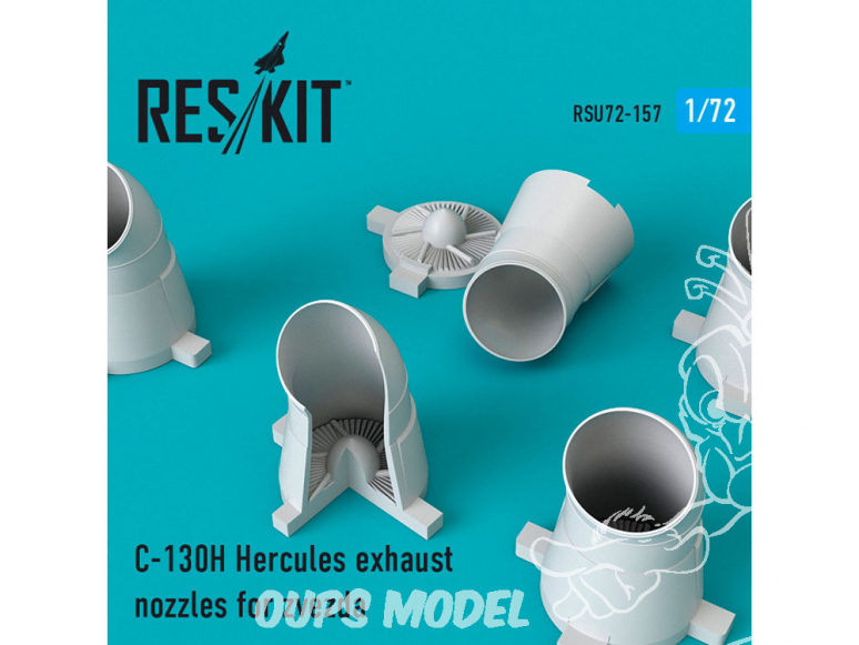 ResKit kit d'amelioration Avion RSU72-0157 Tuyère C-130H Hercules pour kit Zvezda 1/72