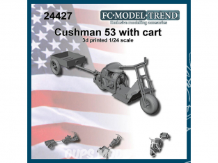 FC MODEL TREND maquette résine 24427 Cushman 53 avec remorque 1/24