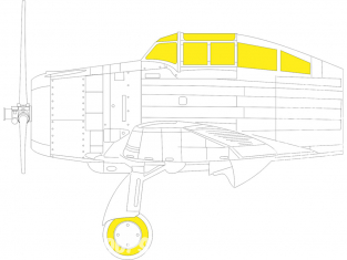 Eduard Express Mask EX831 P-35 Dora Wings 1/48