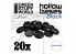 Green Stuff 504001 Socles en plastique noir creux Rond 25mm