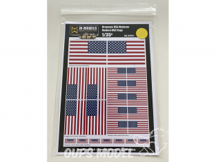 M-Models NT0011 Drapeaux Etat Unis Moderne Version propre Planche A-4 1/35