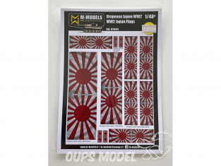 M-Models NT0142 Drapeaux Japon WWII Version sale en mouvement Planche A-5 1/48