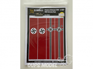 M-Models NT0144 Drapeaux Allemand WWII Version propre Planche A-5 1/48