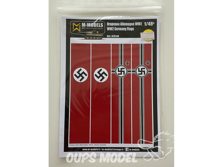 M-Models NT0144 Drapeaux Allemand WWII Version propre Planche A-5 1/48