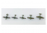Aoshima maquette avion 59432 Set d'avions Britanniques pour porte-avions 1/700