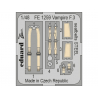 EDUARD photodecoupe avion FE1259 Harnais m&eacute;tal Vampire F.3 Airfix 1/48