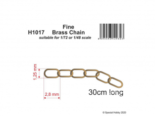 CMK outillage h1017 Chaîne en laiton fin convient aux échelles 1/72 ou 1/48