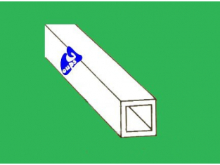 EVERGREEN 254 tube carre 360x6.3x6.3mm