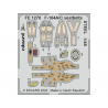EDUARD photodecoupe avion FE1270 Harnais m&eacute;tal F-104A/C Kinetic 1/48