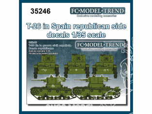 FC MODEL TREND décalcomanies 35246 T-26 en Espagne 1/35