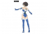 Hasegawa maquette figurine 52308 12 Egg Girls Collection No.23 "Rei Hazumi" (costume SF) 1/12