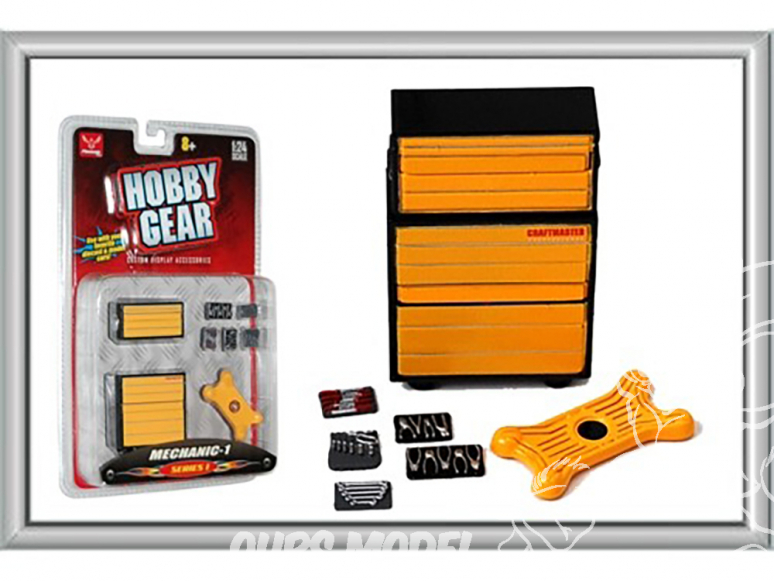 Hobby Gear accessoire diorama monté peint 16051 Set mécanique 1 1/24