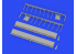 Eduard kit d'amelioration avion brassin Print 648757 Volets d'atterrissage façon bois Focke Wulf Fw 190D Eduard 1/48